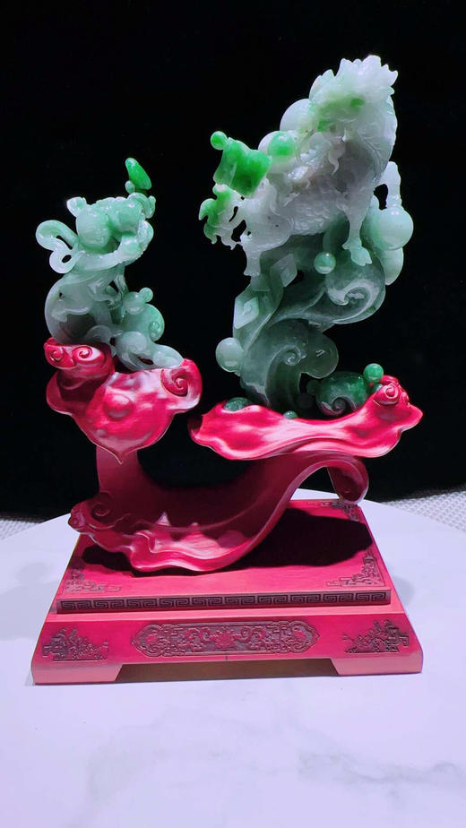 620809翡翠摆件【麒麟送子】 商品图4