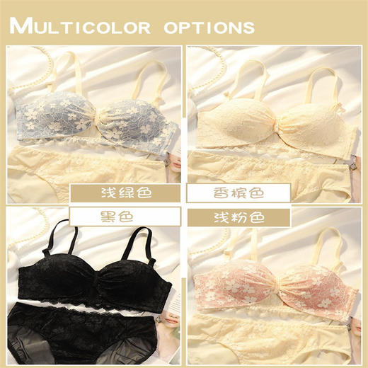 无肩带内衣女小胸聚拢无钢圈上托防下垂蕾丝美背无痕少女半杯胸罩2025新款小红书爆款 商品图4