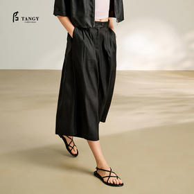 TANGY Collection/2025天意精品春季新品中国风女士莨绸7分裤
