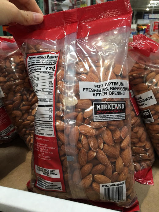 血糖高的福音，0糖最佳点心零嘴，因为是无糖的🔥美国✈直邮特价240元🉐 包税包邮到手🔥🔥吃货的世界根本停不下来！超级划算有木有！kirkland原味大杏仁1360克装 商品图2