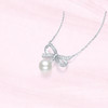 周六福淡水珍珠项链女蝴蝶结链坠S925银优雅送女友送女友礼物 商品缩略图3