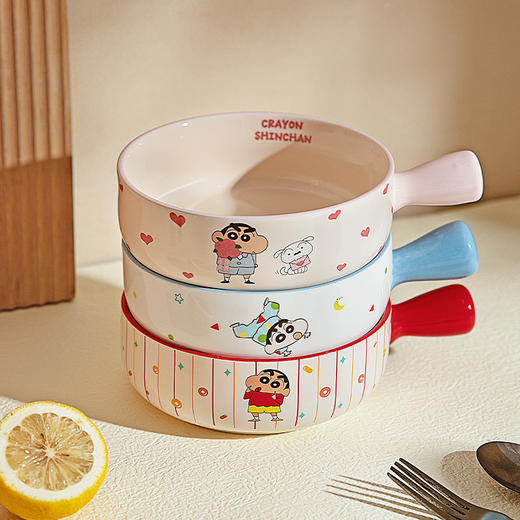 摩登主妇&蜡笔小新 手柄碗家用手把烤碗烤箱微波炉专用泡面碗 商品图0