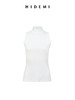 HIDEMI 极简小立领高弹力贴身无袖显瘦针织背心 黑色/白色 商品缩略图12