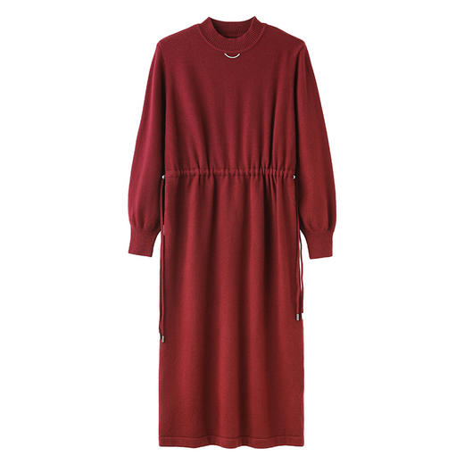 配大衣内搭长袖针织连衣裙秋冬中长款气质百搭收腰打底毛衣裙子CC&ML-9909 商品图4