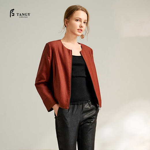 TANGY Collection/2025天意精品春季新品中国风女士莨绸植物染外套 商品图0