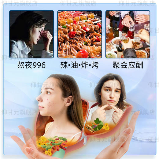 仰甘元 平和胶囊 4瓶装 仰甘元 五味子枳椇子枸杞子葛根 商品图1