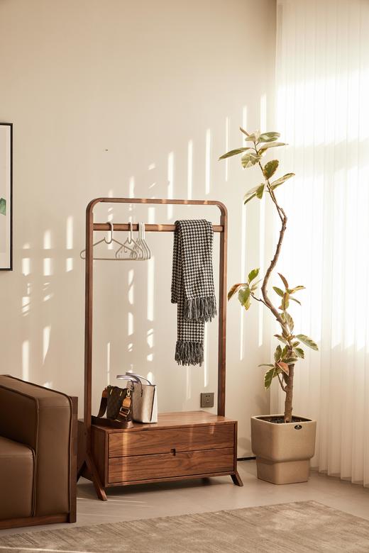 【中古风-衣帽架HB707】中古/简约/北美黑胡桃木/衣帽架/挂衣架 商品图0