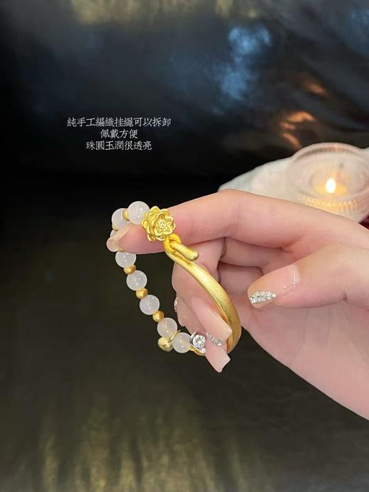 D011823莲花莲蓬寓意两世安好一眼就会爱上的气质半镯 商品图4