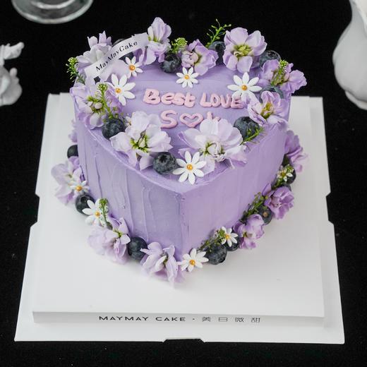 紫罗兰|紫色浪漫蛋糕（心形）【B4993】 商品图1