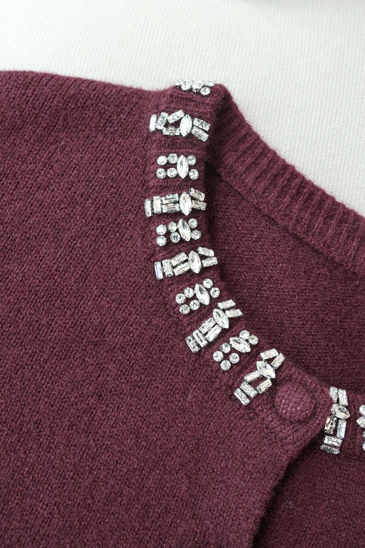 气质加成手工钉珠羊毛衫 商品图1