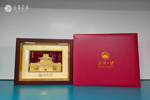 武大老图书馆/行政楼金箔雕刻画 商品图4