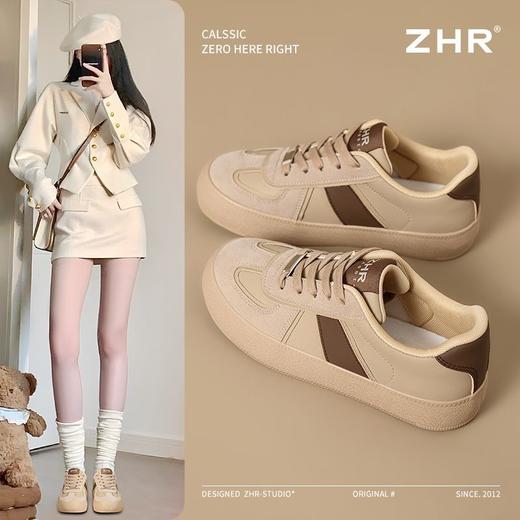 ZHR厚底增高德训鞋女2025春秋新款美拉德复古百搭运动休闲鞋女鞋 商品图0