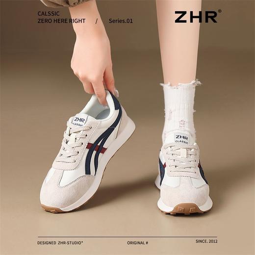 ZHR则则新款2025春季超轻软底运动休闲鞋ins百搭网红阿甘鞋女真皮 商品图2