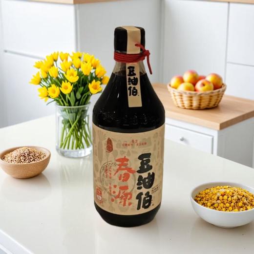 豆油伯春源釀造醬油 500ml/瓶 商品图0