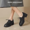 ZHR女鞋2024新款通勤深口方头英伦单鞋简约皮鞋系带轻便乐福鞋女 商品缩略图8
