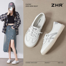 ZHR则则平底小白鞋女春季新款透气学生百搭高颜值运动休闲鞋