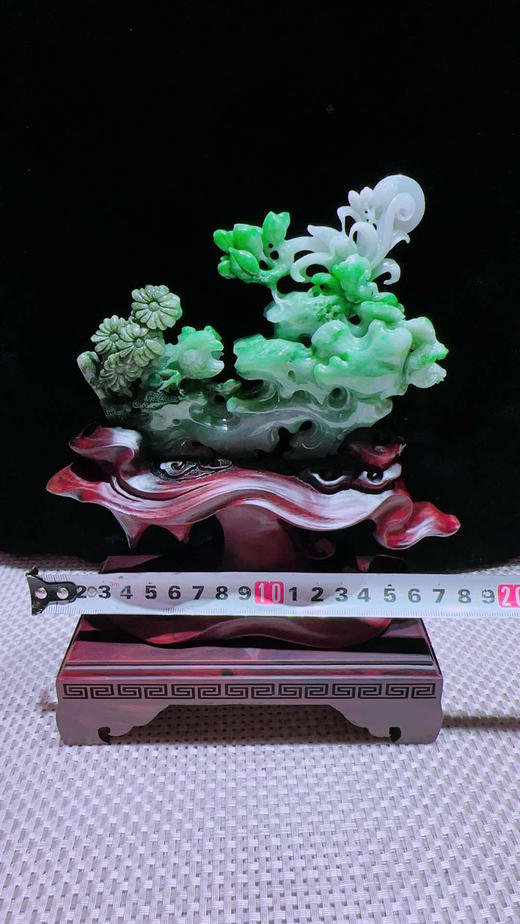 620812翡翠摆件【一枝独秀 君子兰花】 商品图2