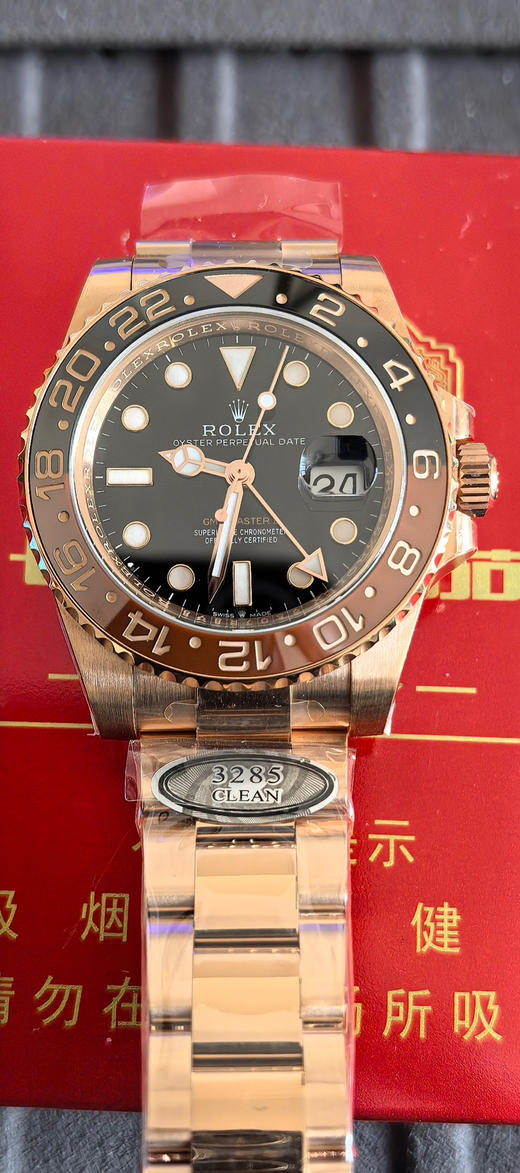 clean厂出品➕必属精品❗️❗️c厂格林尼治126711沙士圈 🔥🔥🔥沙士/黑棕圈特点简介本次沙士圈为黑/棕色对应拼接，沿承可乐/国米圈加工工艺，两色相交之处，搭配正品一致的机芯完美融合❕❕❕ 商品图1