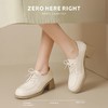ZHR女鞋2024新款通勤深口方头英伦单鞋简约皮鞋系带轻便乐福鞋女 商品缩略图5