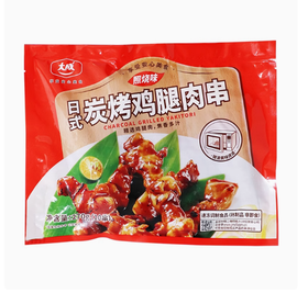 大成日式炭烤鸡腿肉串270g（27g*10串）微波炉加热肉串 冷冻半成品