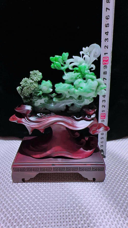 620812翡翠摆件【一枝独秀 君子兰花】 商品图1