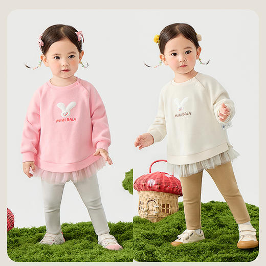 迷你巴拉套装女童宝宝甜美网纱上衣打底裤两件套春季新款 商品图2