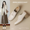 ZHR女鞋2024新款通勤深口方头英伦单鞋简约皮鞋系带轻便乐福鞋女 商品缩略图0