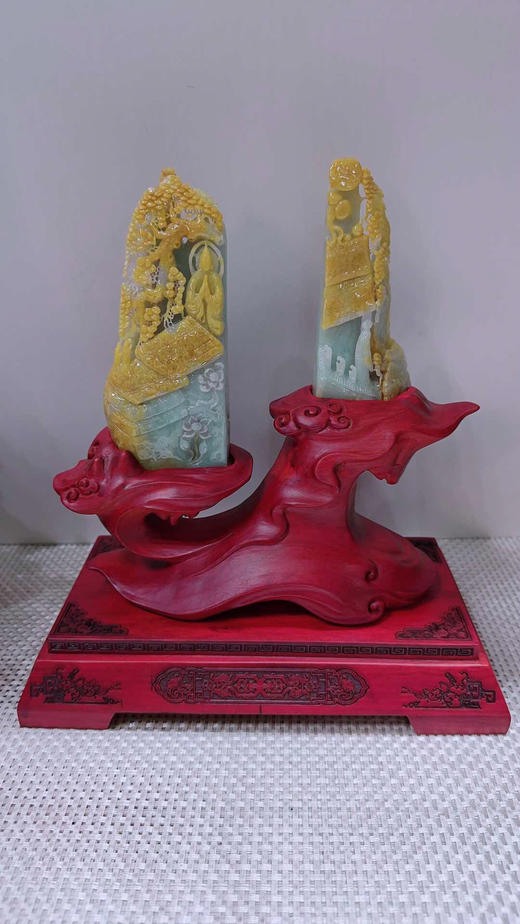 620810翡翠摆件（万佛朝宗】 商品图1