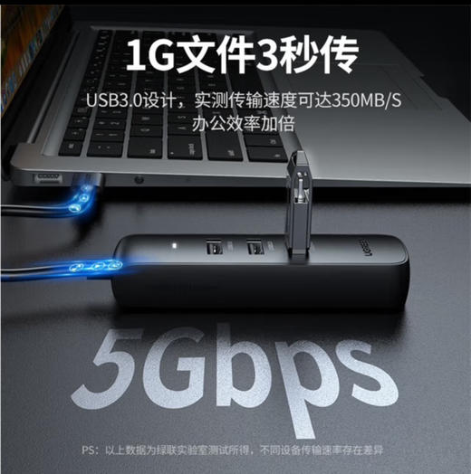 【JY】绿联 UGREEN USB30分线器HUB集线器扩展坞 025米 10915 商品图1