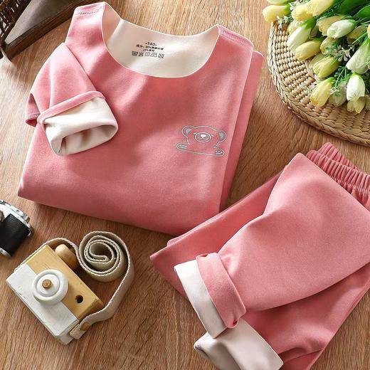 儿童德绒内衣 德绒内衣套装睡衣中大童无痕保暖套装男女童内衣 商品图1