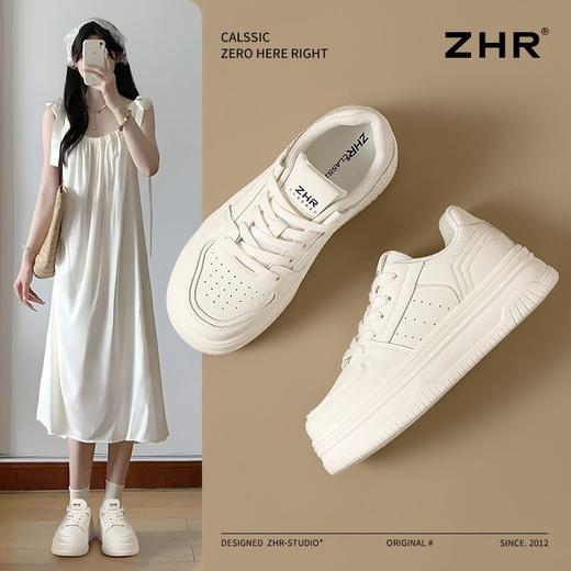 ZHR则则厚底增高小白鞋2025年新款网洞透气运动休闲鞋轻奢百搭款 商品图2