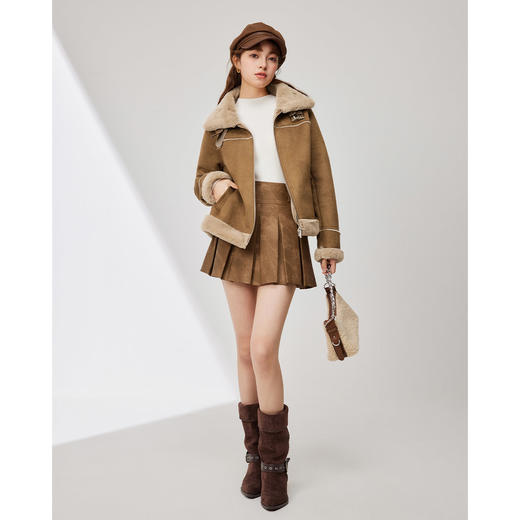 IEF/爱依服2025 秋季 【DNA系列】时尚复古立领高级磨砂皮外套DN1722 商品图2