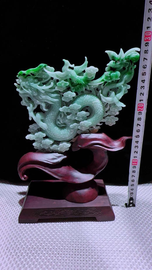620811翡翠摆件【龙凤呈祥】 商品图1