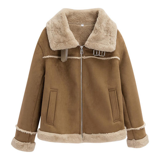 IEF/爱依服2025 秋季 【DNA系列】时尚复古立领高级磨砂皮外套DN1722 商品图5