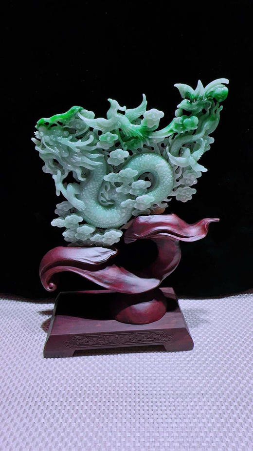 620811翡翠摆件【龙凤呈祥】 商品图5