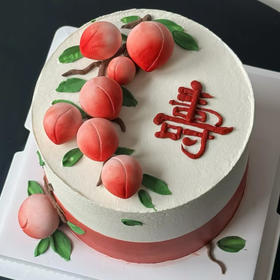 福禄欢喜寿桃蛋糕