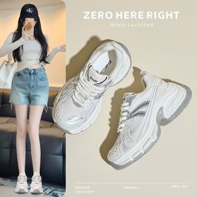 ZHR则则透气网面厚底老爹鞋女2024新款秋季百搭休闲运动鞋增高鞋
