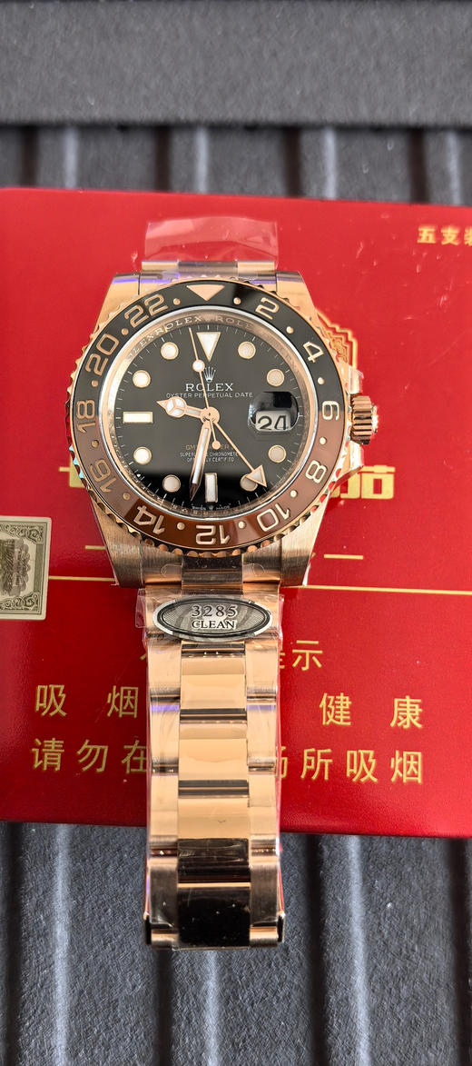 clean厂出品➕必属精品❗️❗️c厂格林尼治126711沙士圈 🔥🔥🔥沙士/黑棕圈特点简介本次沙士圈为黑/棕色对应拼接，沿承可乐/国米圈加工工艺，两色相交之处，搭配正品一致的机芯完美融合❕❕❕ 商品图0