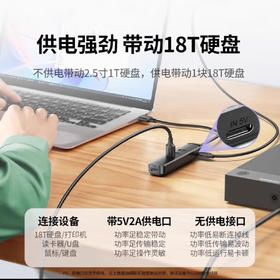 【JY】绿联 UGREENUSB30分线器高速4口拓展坞 20487 1米