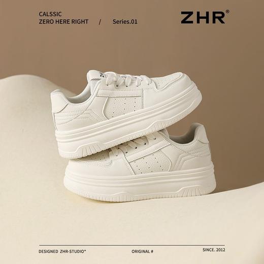 ZHR则则厚底增高小白鞋2025年新款网洞透气运动休闲鞋轻奢百搭款 商品图9