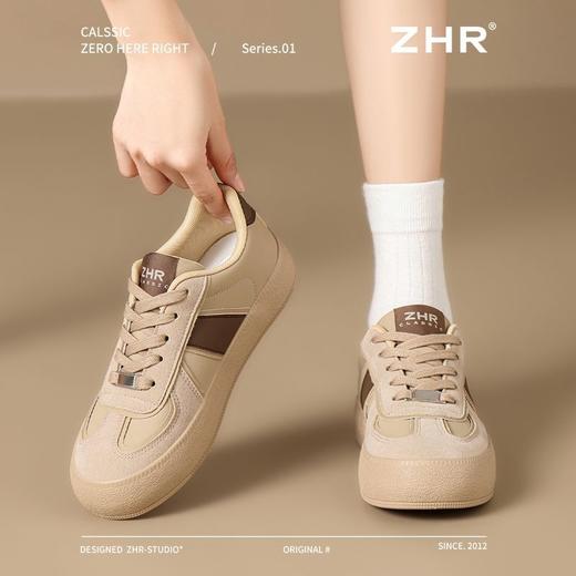 ZHR厚底增高德训鞋女2025春秋新款美拉德复古百搭运动休闲鞋女鞋 商品图2