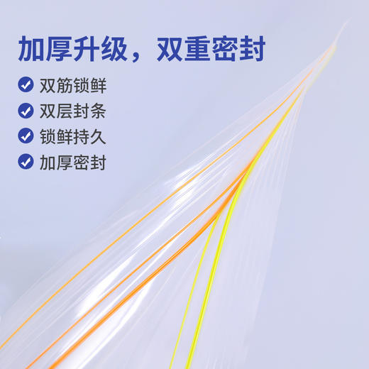 【醒粉福利22.9元3盒70个】升级双重密封加厚透明自封袋 抽取式食物保鲜袋 PE环保食品双筋密封袋 商品图1
