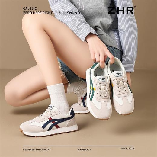 ZHR则则新款2025春季超轻软底运动休闲鞋ins百搭网红阿甘鞋女真皮 商品图9