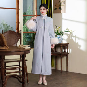 2025年新款旗袍长款披肩单层加绒改良外搭TM7963