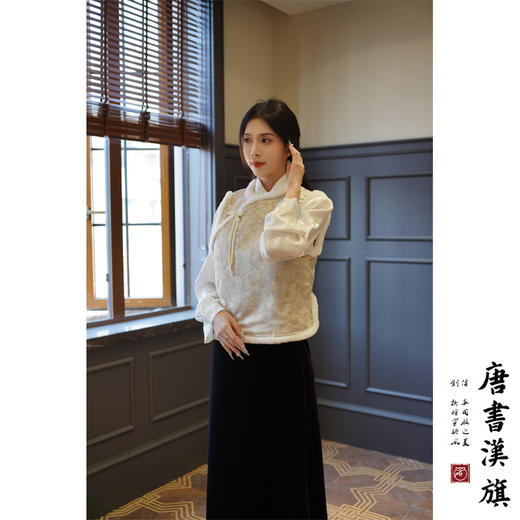 【冬野铃】新中式国风旗袍马甲小袄原创刺绣毛边棉服背心马甲马夹 商品图4