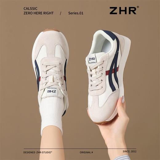 ZHR则则新款2025春季超轻软底运动休闲鞋ins百搭网红阿甘鞋女真皮 商品图8