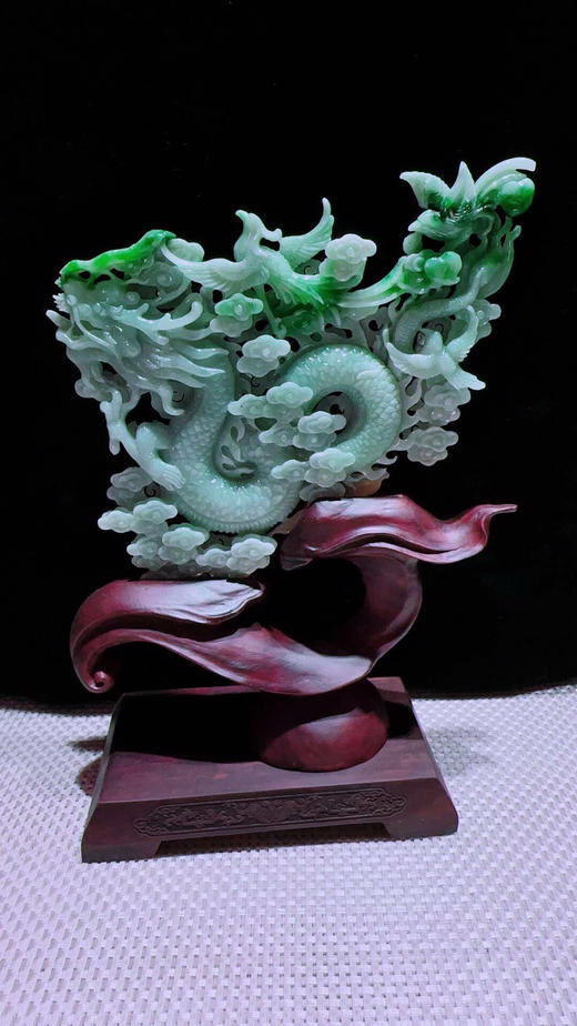 620811翡翠摆件【龙凤呈祥】 商品图4
