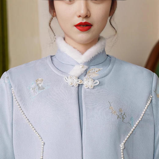 2025年新款旗袍长款披肩单层加绒改良外搭TM7963 商品图2