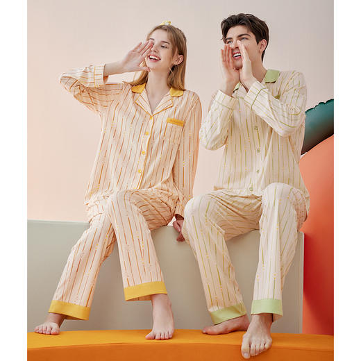 鹿鹿推荐·【芬腾】丞丞同款情侣家居服--莫代尔棉质春秋季家居服套装 商品图2