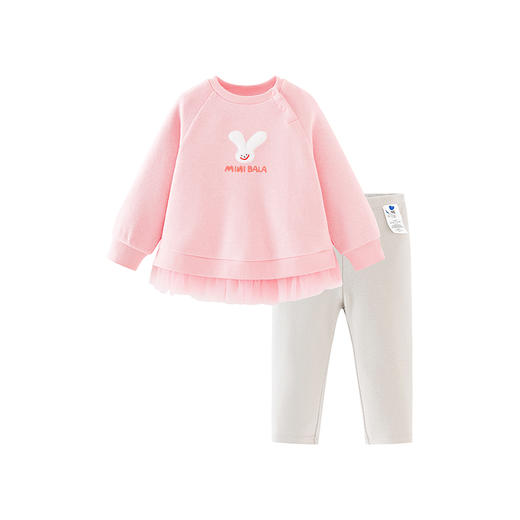 迷你巴拉套装女童宝宝甜美网纱上衣打底裤两件套春季新款 商品图4